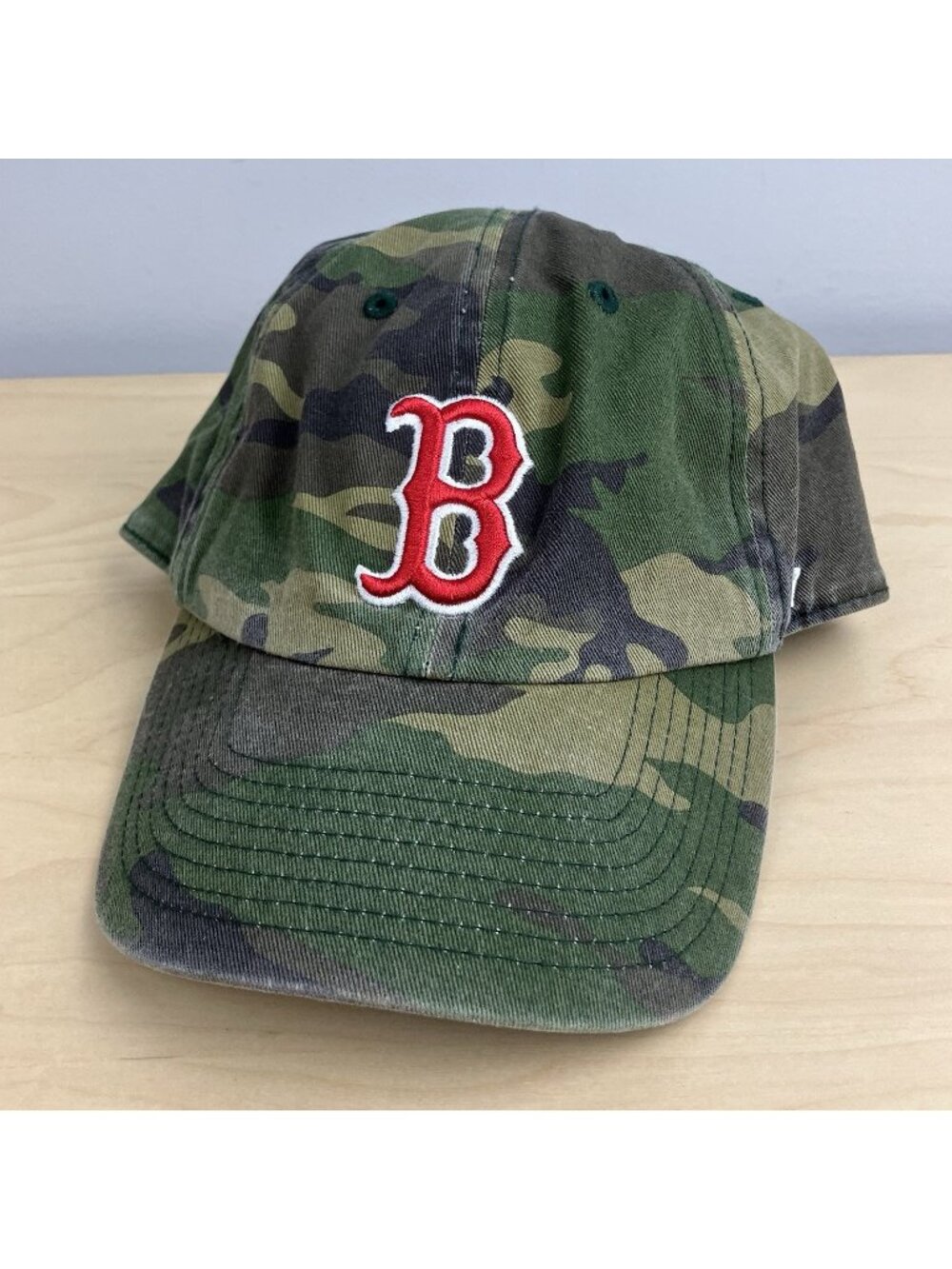 47 Boston Red Sox MLB Hat Strapback Camo Baseball Cap Embroidered Logo
